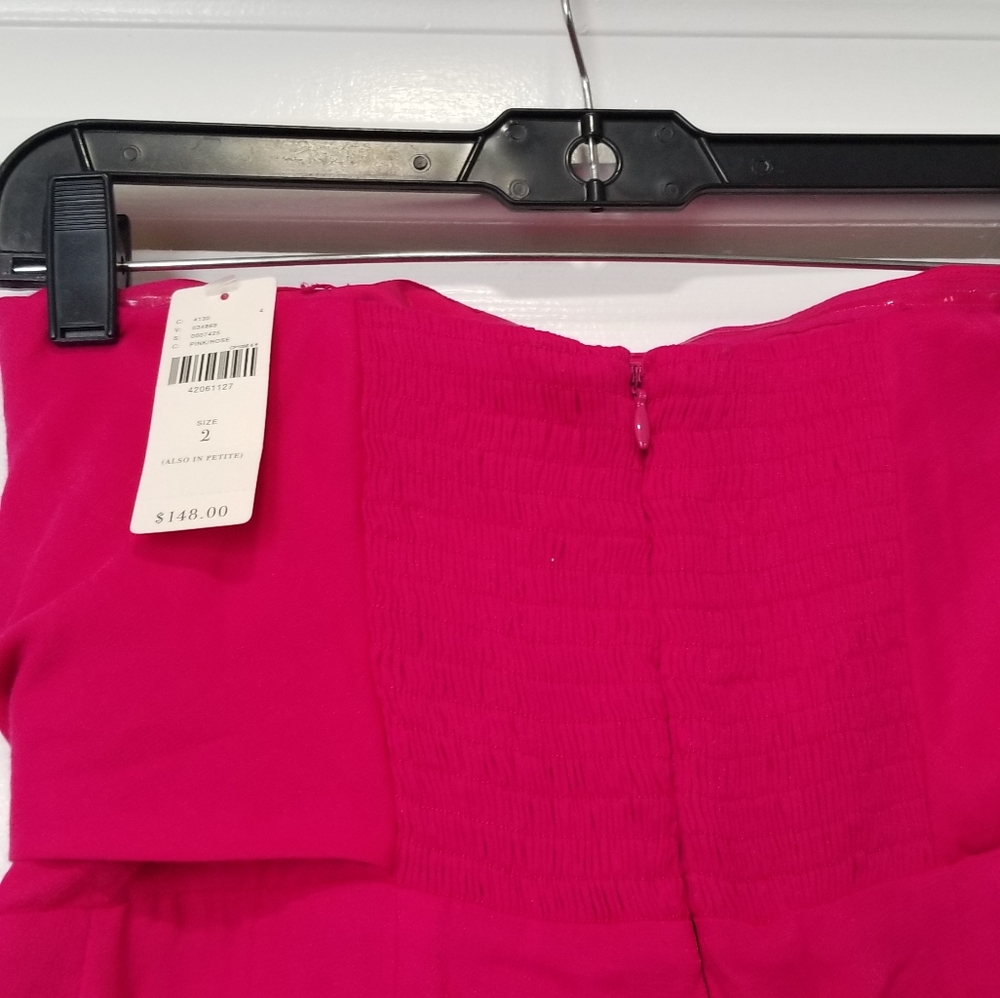 Meave Anthropologie $148 Pink Strapless Brin Jumpsuit By Meave Size 2 - Picture 10 of 16